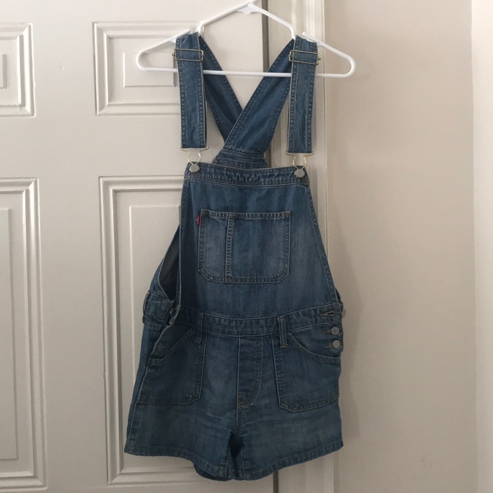 Levi’s denim overall shorts